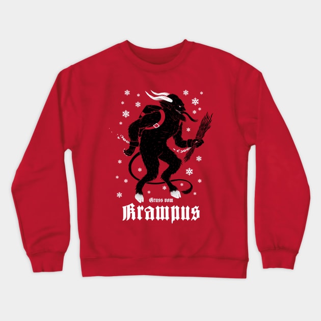 Krampus Crewneck Sweatshirt by Deniart